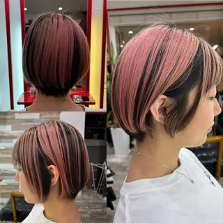 ショート カラー 看板犬がお出迎え◎ 初めてでも安心◎のヘアスタイル