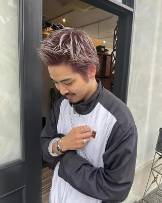 メンズ あやか/ベージュ /透け感カラーのヘアスタイル