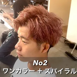 ショート カラー パーマ メンズ メンズサロン OVER町田店のヘアスタイル