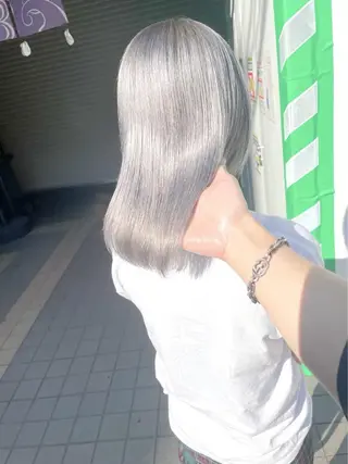 ミディアム ❄️💛エクステ ブリーチ❄️yukiのヘアスタイル