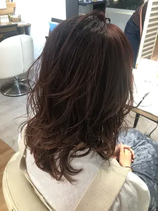 セミロング カラー 木村 美穂のヘアスタイル