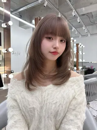 ミディアム カラー 【ブリーチなし】 吉村　清志のヘアスタイル