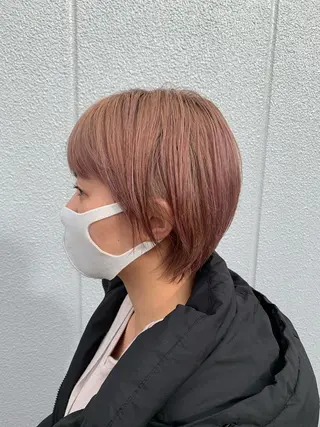 ショート カラー Ripps長居所属・メテオ ／ヘアカラー 西川菜実のヘアスタイル