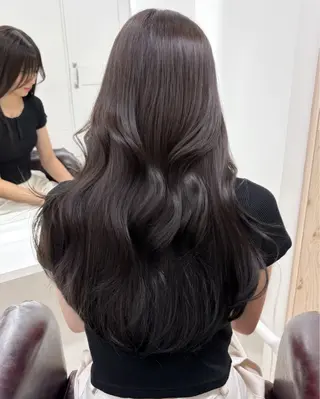セミロング カラー 新宿/韓国ヘア/ 髪質改善ストレートのヘアスタイル