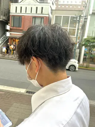 パーマ メンズ 💖デザインカラー/ タダ ハナカ💖のヘアスタイル