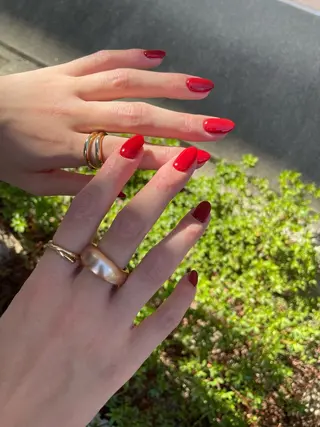 ロング カラー ヘアアレンジ キッズ ネイル マツエク・マツパ 福田 加奈のネイルデザイン