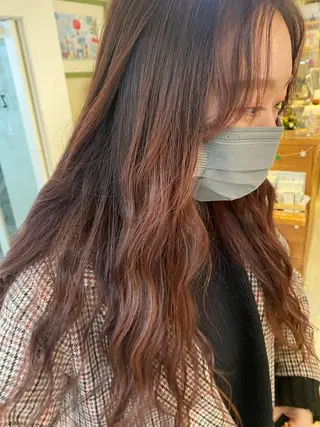 ロング カラー ヘアアレンジ niconail 千歳烏山店所属・niconail 🧣ayu 📍烏山のネイルデザイン
