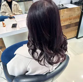 ミディアム カラー ちさと/メンズ ショート/縮毛矯正のヘアスタイル