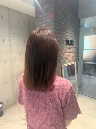 ミディアム 栗原 莉玖のヘアスタイル
