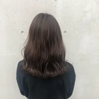 セミロング カラー 酸性縮毛矯正🧴韓国 レイヤー/髪質改善のヘアスタイル