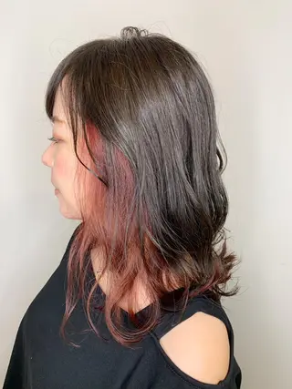 セミロング カラー エクステ KAZUMAのヘアスタイル