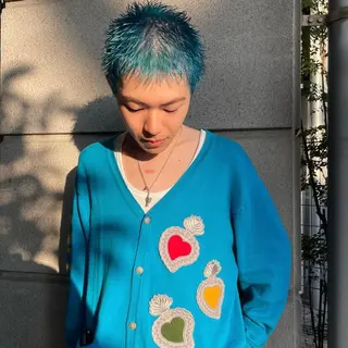 ショート カラー メンズ 花香竜太/エクステ /ハイトーンカラーのヘアスタイル