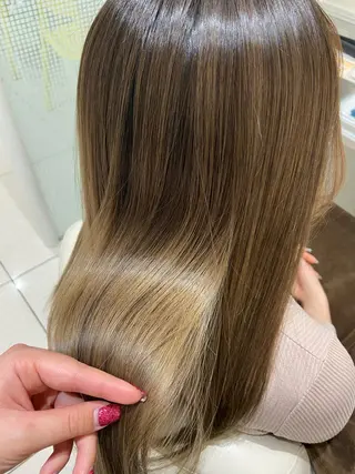 セミロング カラー YUMA/レイヤー/ 似合わせ/パーマのヘアスタイル