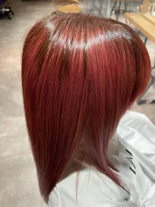 ロング カラー 切りっぱなしボブ/ 三瀬翔のヘアスタイル