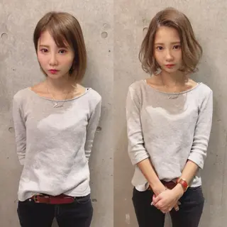 ショート カラー ヘアアレンジ キッズ ネイル マツエク・マツパ ACHFILO モデル募集のヘアスタイル