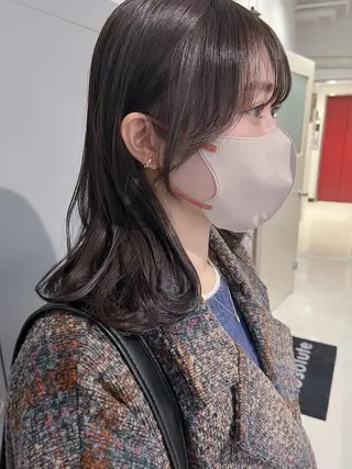 セミロング カラー ヘアアレンジ 🤍清楚系 韓国レイヤー🤍拓朗のヘアスタイル