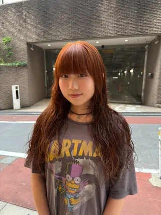 ロング カラー パーマ パーマ/ボブ /レイヤー チヒロのヘアスタイル