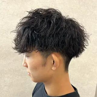 ショート カラー パーマ ヘアアレンジ メンズ 仕上がり満足度No. 1🔥BLUCK🔥のヘアスタイル