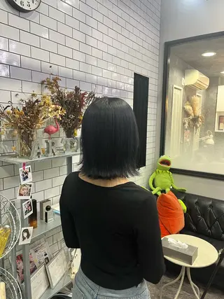 セミロング カラー 友滝 真菜美のヘアスタイル