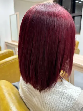 ミディアム カラー 大内 カオリのヘアスタイル