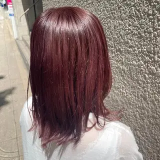セミロング 艶カラー💞 amiのヘアスタイル