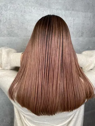 ロング mimiiy梅田 中崎町ハイトーンのヘアスタイル