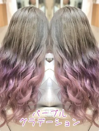 ロング カラー 永島 桜のヘアスタイル