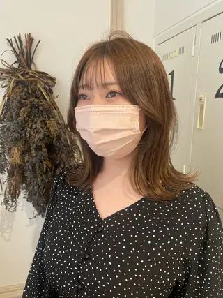 ミディアム カラー ヘアアレンジ belta.🌱 安藝夏花🌻のヘアスタイル