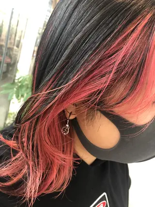 ミディアム カラー 前髪顔周り✂️店長 ❤️アマミヤ❤️のヘアスタイル