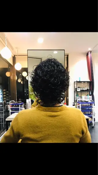 ショート パーマ メンズ AZURA豊田所属・石田 有矢のヘアスタイル