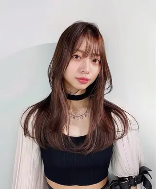 ロング 韓国レイヤーカット/ 美髪矯正/YUIのヘアスタイル