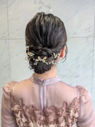 ヘアアレンジ セミロング bei licoldo所属・仁科 美乃里のヘアスタイル