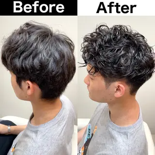 パーマ メンズ Soleria /ソレリア所属・メンズカットのプロ 田中慎一のヘアスタイル