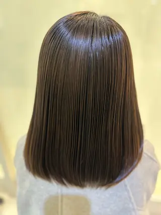 ミディアム パーマ 髪質改善/縮毛矯正 ササキナツミのヘアスタイル