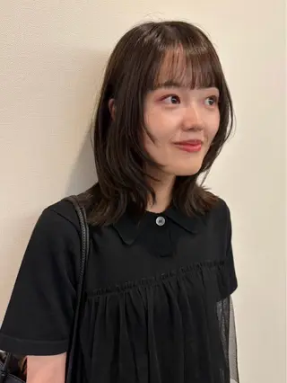 ミディアム レイヤー/暖色/ 髪質改善/永礼芳果のヘアスタイル