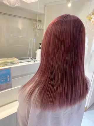セミロング カラー 矢幡 栞菜のヘアスタイル