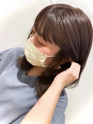 セミロング カラー ✨くびれスタイル✨️ 戸嶋穂乃香のヘアスタイル