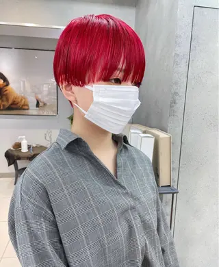 ショート レイヤー×ツヤカラー 渋谷/kougaのヘアスタイル