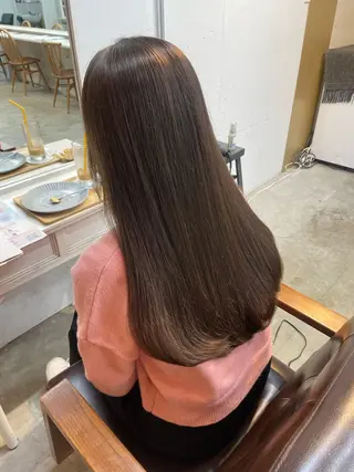 ロング レイヤーカット/ 縮毛矯正/ミサキ💐のヘアスタイル