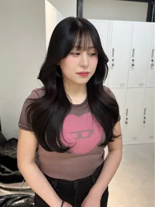 カラー ヘアアレンジ 似合わせ顔まわり カット💛森尾真由美のヘアスタイル