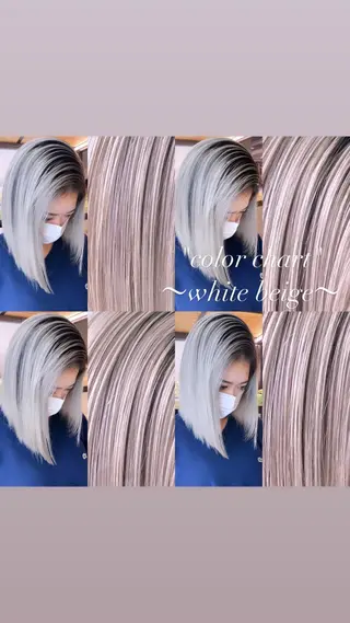 ミディアム カラー 💜ハイトーン💛 マジカルかいちゃんのヘアスタイル