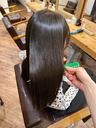 ロング カラー パーマ little広島所属・縮毛矯正/髪質改善 矢川 純のヘアスタイル