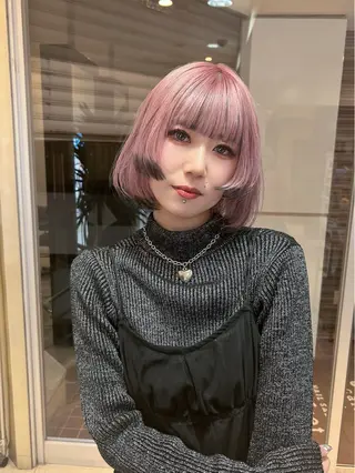 ミディアム カラー 甲斐 司のヘアスタイル