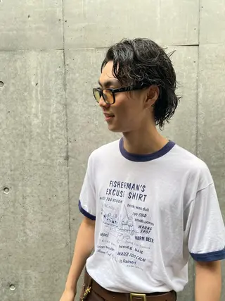 ショート パーマ メンズ 菊池大一 溝の口パーマのヘアスタイル