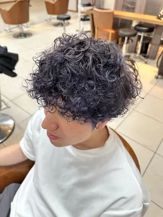 カラー メンズ 髪質改善/ブラック ヘア/リンのヘアスタイル