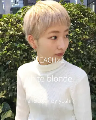 ショート カラー 🧡色落ちまで2度綺 麗なカラー🧡ヨシキのヘアスタイル