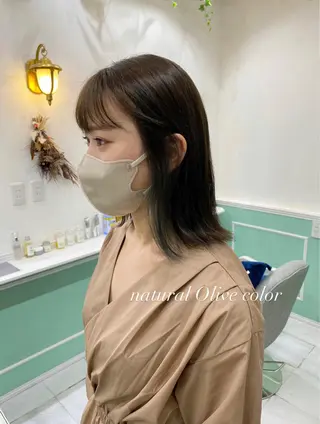 ミディアム カラー flen所属・𖤣𖥧𖥣𖥧田中 姫乃𖤣𖥧𖥣𖡡のヘアスタイル