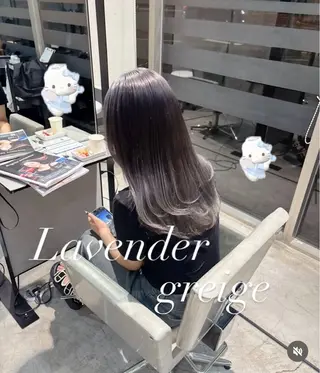 セミロング yui/色気カラー /コテ巻き風パーマのヘアスタイル