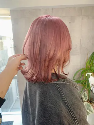 ミディアム カラー ヘアアレンジ 💕ブリーチ/ヘアメ 🎀YUUKAのヘアスタイル
