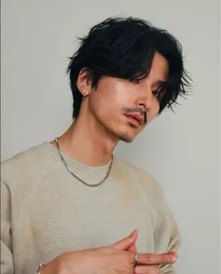 ショート カラー パーマ メンズ キッズ 栄💗レイヤーカット ｜韓国風｜haruのヘアスタイル